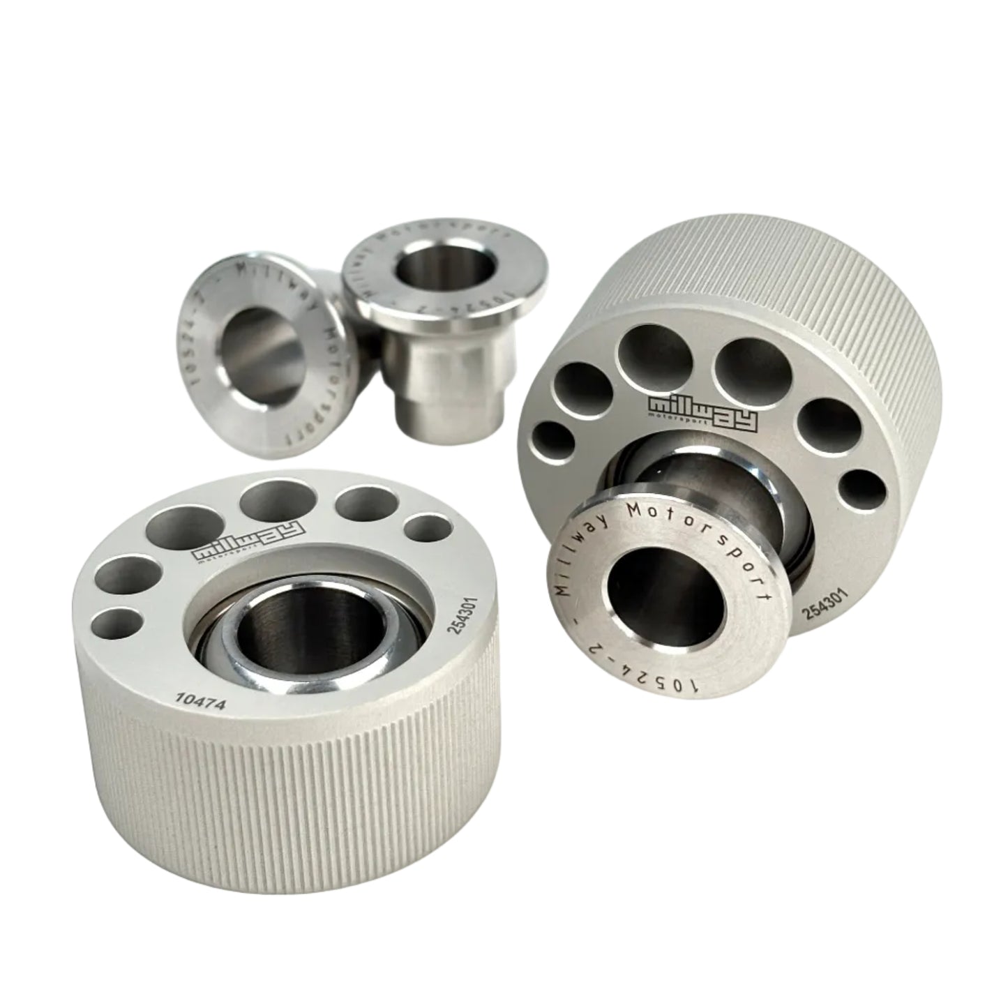 Millways Eccentric control arm bushing for BMW with white background.