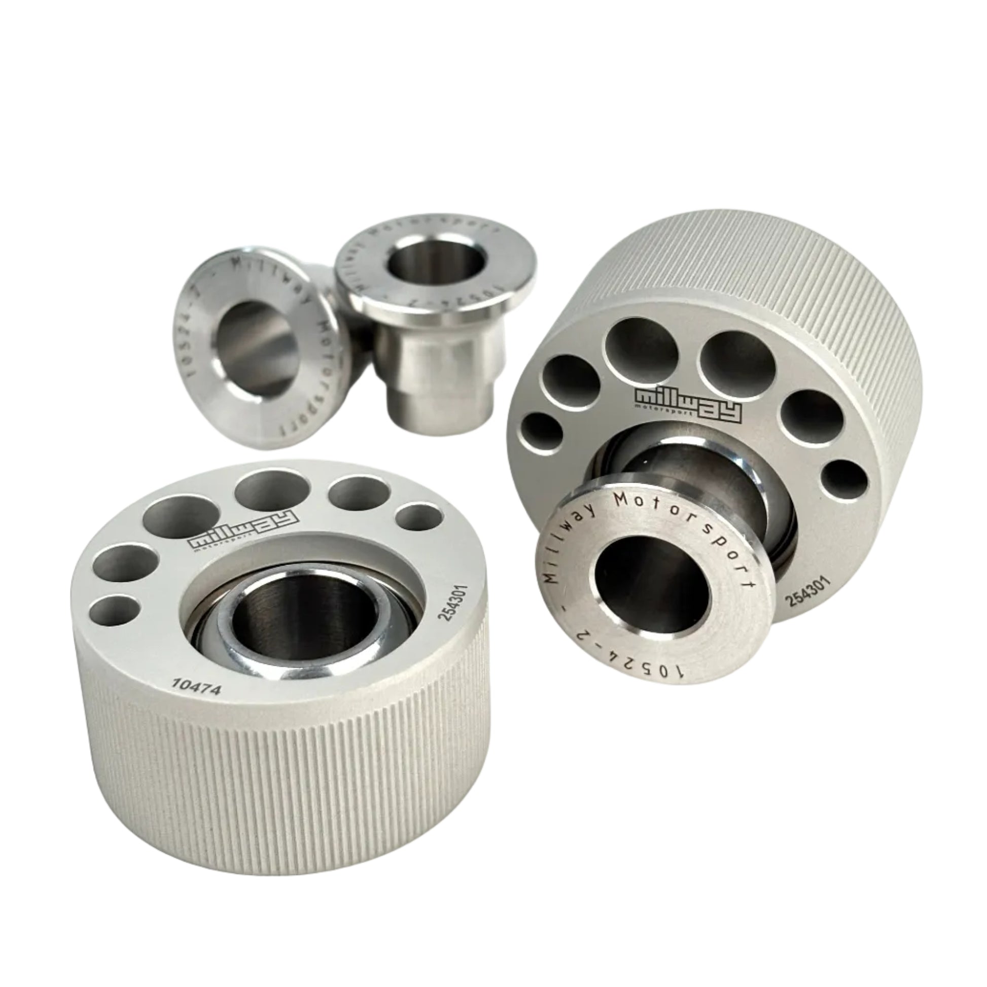 Millways Eccentric control arm bushing for BMW with white background.