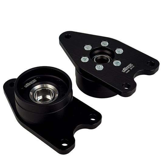 Pair of black Millway Upper top mounts rear uniball for BMW F and G series