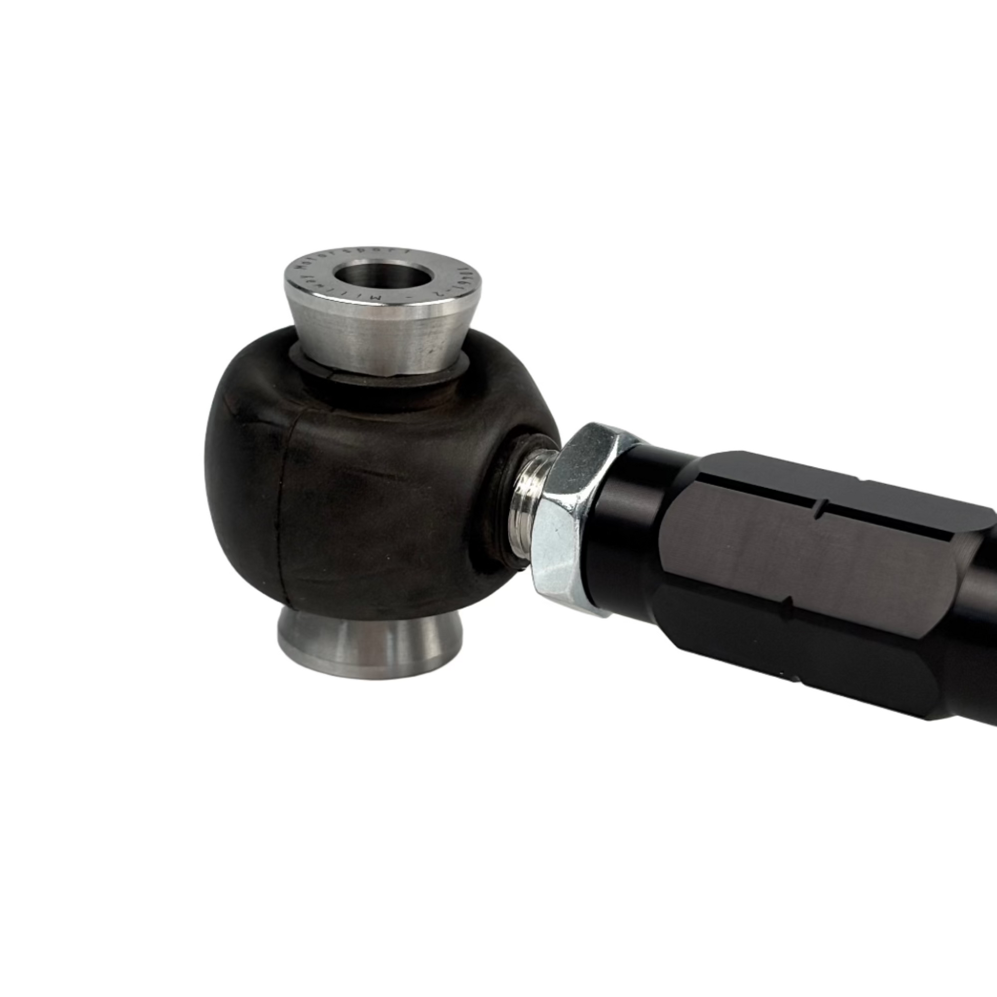 Toelink with rubber boot and adapters with white background.